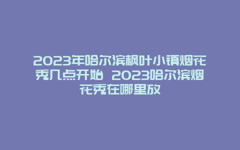 2023年哈尔滨枫叶小镇烟花秀几点开始 2023哈尔滨烟花秀在哪里放