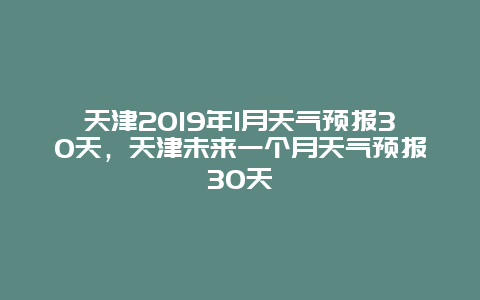 天津2019年1月天气预报30天，天津未来一个月天气预报30天