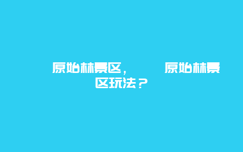 箬寮原始林景区，箬寮原始林景区玩法？