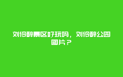 刘伶醉景区好玩吗，刘伶醉公园图片？