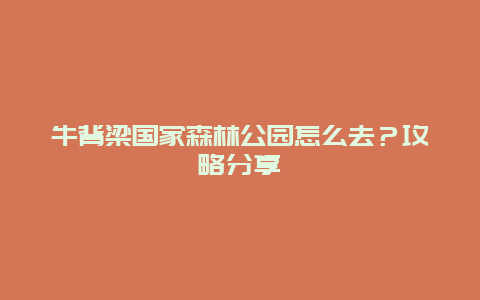 牛背梁国家森林公园怎么去？攻略分享