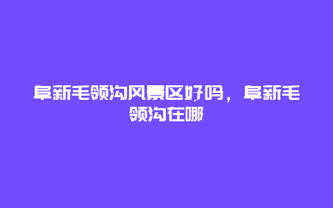 阜新毛領溝風景區好嗎，阜新毛領溝在哪插圖