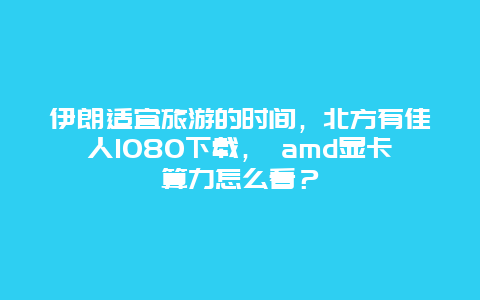 伊朗适宜旅游的时间，北方有佳人1080下载， amd显卡算力怎么看？