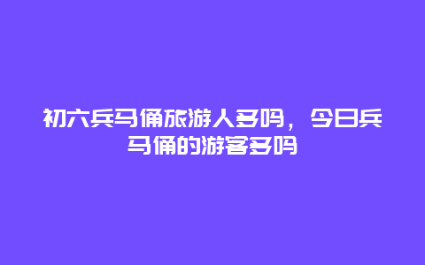 初六兵马俑旅游人多吗，今日兵马俑的游客多吗